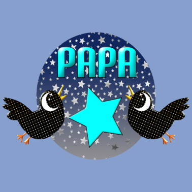 Motiv Papa werden Vatertag Familie Sternenhimmel Raben