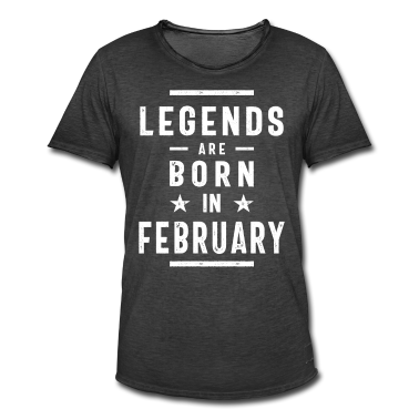 Geburtstagsgeschenk Vater T-Shirt - Geburtstagsgeschenk-Legenden werden im Februar geboren