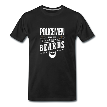 Geburtstagsgeschenk Vater T-Shirt - Bart Polizei Geschenk Geburtstagsgeschenk