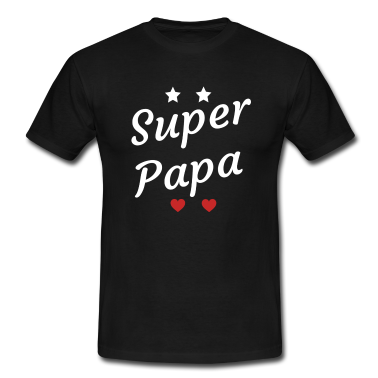 Geburtstagsgeschenk Vater T-Shirt - Super Papa Geburtstagsgeschenk Vatertag