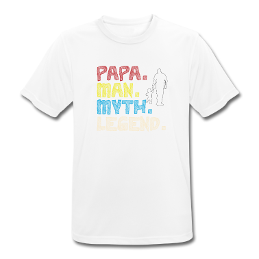 Geburtstagsgeschenk Vater T-Shirt - Papa Man Myth Legend Papa mit Kind