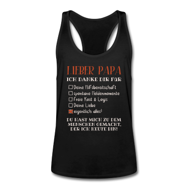 Geburtstagsgeschenk Vater Tank Top - Lieber Papa ich danke dir Vatertag Vater der beste