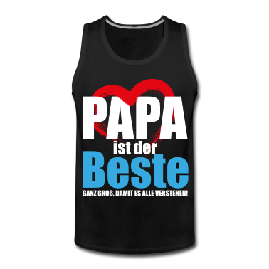 Geburtstagsgeschenk Vater Tank Top - Bester PAPa Vatertag PAPAtag Spruch Lustig Herz
