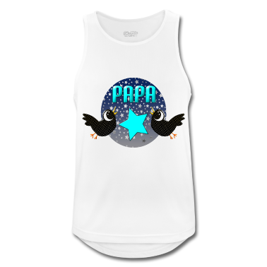 Geburtstagsgeschenk Vater Tank Top - Papa werden Vatertag Familie Sternenhimmel Raben