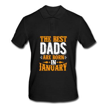 Geburtstagsgeschenk Vater Poloshirt - Die besten Väter werden im Januar als Geburtstagsgeschenk geboren