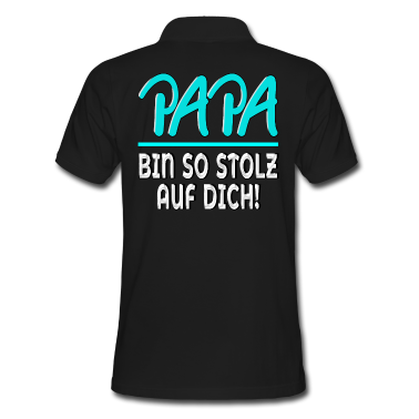 Geburtstagsgeschenk Vater Poloshirt - Papa bin so stolz auf Dich VATER FAMILIE WERTE