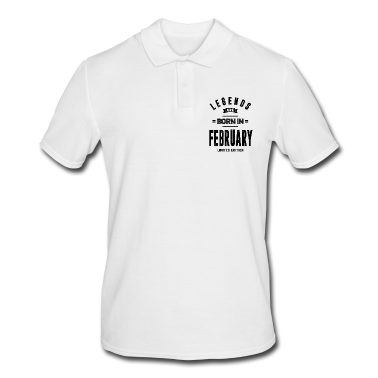 Geburtstagsgeschenk Vater Poloshirt - Geburtstagsgeschenk-Legenden werden im Februar geboren