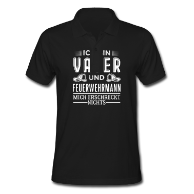 Geburtstagsgeschenk Vater Poloshirt - Feuerwehrmann und Vater