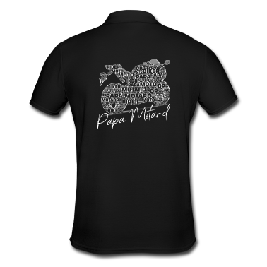 Geburtstagsgeschenk Vater Poloshirt - Papa Biker Geburtstagsgeschenk Wortwolke
