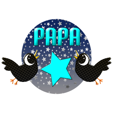 Motiv Papa werden Vatertag Familie Sternenhimmel Raben