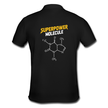 Geburtstagsgeschenk Vater Poloshirt - Caffeine Superpower Molecule Geschenk