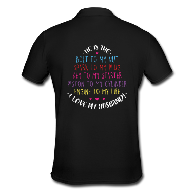 Geburtstagsgeschenk Vater Poloshirt - Ich liebe meinen Mann Geschenk