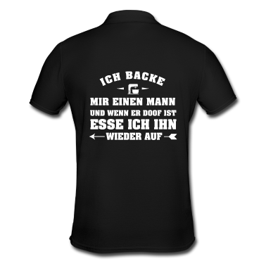 Geburtstagsgeschenk Vater Poloshirt - Ich backe mir einen Mann Geschenk