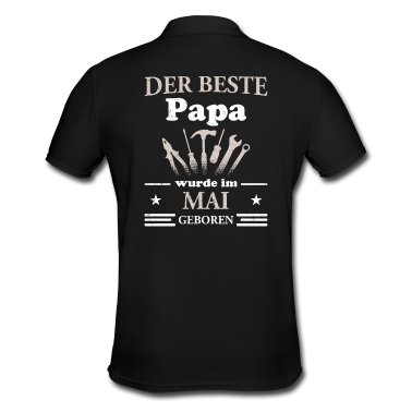 Geburtstagsgeschenk Vater Poloshirt - Bester Papa der Welt - Geburtstagsgeschenk Mai
