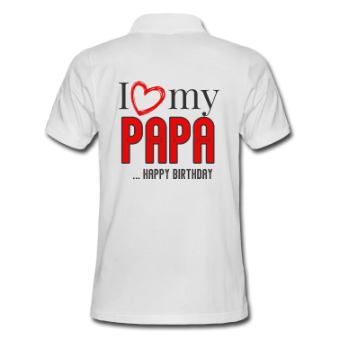 Geburtstagsgeschenk Vater Poloshirt - Ich liebe meinen Vater