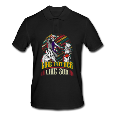 Geburtstagsgeschenk Vater Poloshirt - Vater und Sohn Motorcross Supercross Vater Sohn