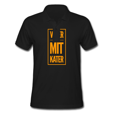 Geburtstagsgeschenk Vater Poloshirt - Vater mit Kater