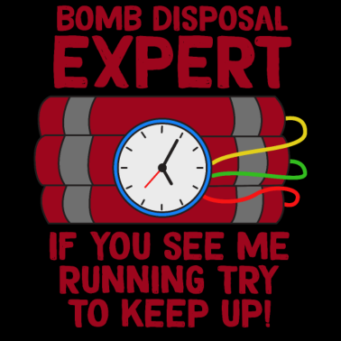 Motiv Ehrfürchtiger Experte Tshirt Design Bombenentsorgung Experte