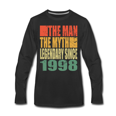 Geburtstagsgeschenk Vater Langarmshirt - Geboren 1998 The Man The Myth Geburtstag