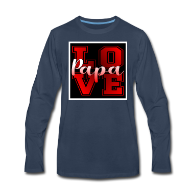 Geburtstagsgeschenk Vater Langarmshirt - PAPA LOVE VATERTAG GEBURTSTAGSGESCHENKE VATER