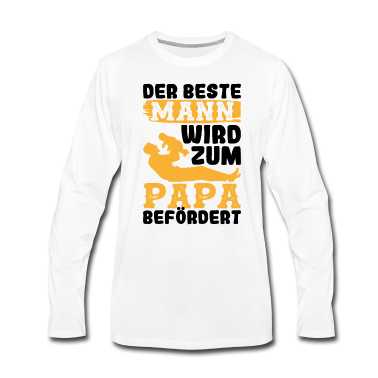 Geburtstagsgeschenk Vater Langarmshirt - Mann wird zum Papa befördert Vater Loading Ich