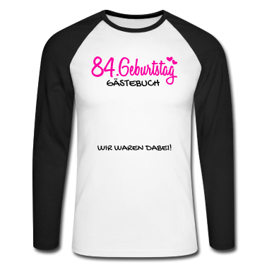 Geburtstagsgeschenk Vater Langarmshirt - 84 Geburtstag Gästebuch Gästeliste