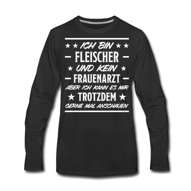 Geburtstagsgeschenk Vater Langarmshirt - Fleischer Metzger Beruf Lustiger Spruch Geschenk
