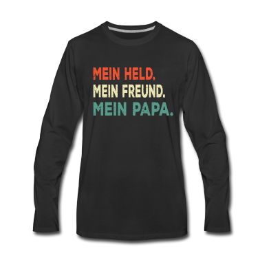 Geburtstagsgeschenk Vater Langarmshirt - Mein Held mein Freund mein Papa Vater Vatertag