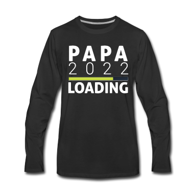 Geburtstagsgeschenk Vater Langarmshirt - Bald Vater PAPA 2022 Schwanger Eltern werden