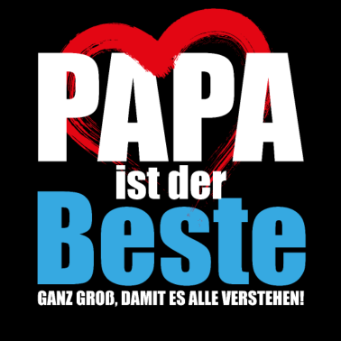 Motiv Bester PAPa Vatertag PAPAtag Spruch Lustig Herz