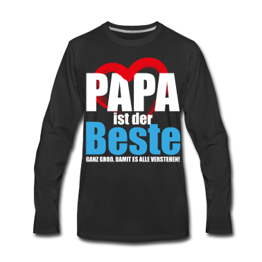 Geburtstagsgeschenk Vater Langarmshirt - Bester PAPa Vatertag PAPAtag Spruch Lustig Herz