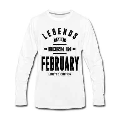 Geburtstagsgeschenk Vater Langarmshirt - Geburtstagsgeschenk-Legenden werden im Februar geboren