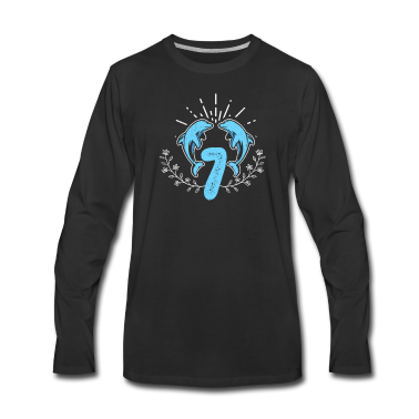 Geburtstagsgeschenk Vater Langarmshirt - Dolphin Geburtstag 7. Geburtstagsgeschenk