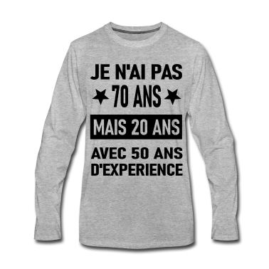 Geburtstagsgeschenk Vater Langarmshirt - Ich bin nicht 70 Geburtstagsgeschenk.