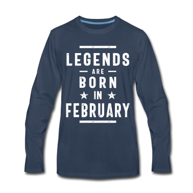 Geburtstagsgeschenk Vater Langarmshirt - Geburtstagsgeschenk-Legenden werden im Februar geboren