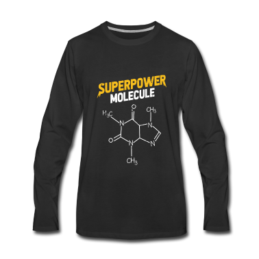 Geburtstagsgeschenk Vater Langarmshirt - Caffeine Superpower Molecule Geschenk