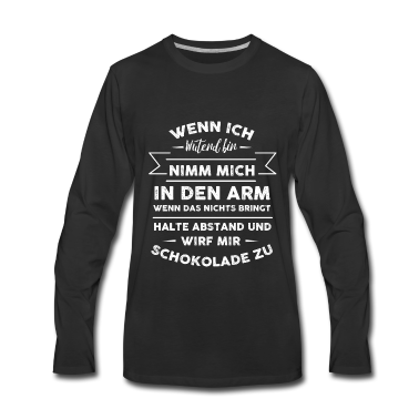 Geburtstagsgeschenk Vater Langarmshirt - Wirf mir Schokolade zu Geschenk