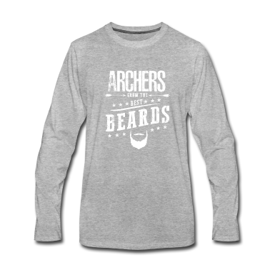 Geburtstagsgeschenk Vater Langarmshirt - Bart Bogenschütze Geschenk Geburtstagsgeschenk