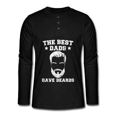 Geburtstagsgeschenk Vater Langarmshirt - Vater Bart bärtig Vater mit Bart
