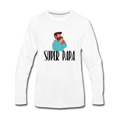Geburtstagsgeschenk Vater Langarmshirt - Super Papa Geburtstagsgeschenk Humor