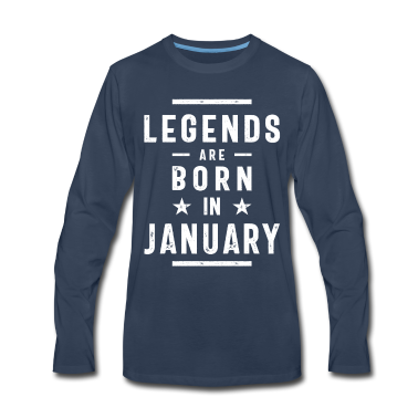 Geburtstagsgeschenk Vater Langarmshirt - Januar Geburtstagsgeschenk Legenden werden im Januar geboren