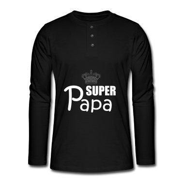 Geburtstagsgeschenk Vater Langarmshirt - Super Papa Geburtstagsgeschenk Idee