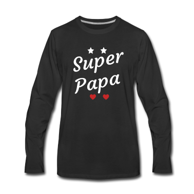Geburtstagsgeschenk Vater Langarmshirt - Super Papa Geburtstagsgeschenk Vatertag