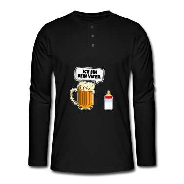 Geburtstagsgeschenk Vater Langarmshirt - bier ich bin dein vater