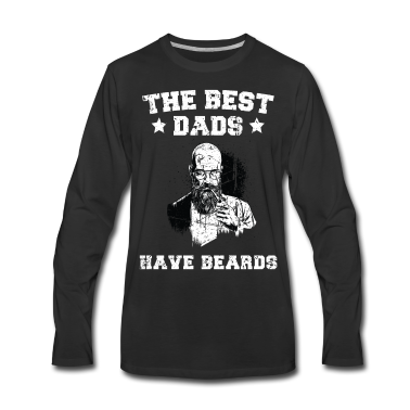 Geburtstagsgeschenk Vater Langarmshirt - Vater Bart bärtig Vater mit Bart