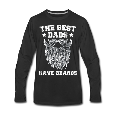 Geburtstagsgeschenk Vater Langarmshirt - Vater Bart bärtig Vater mit Bart