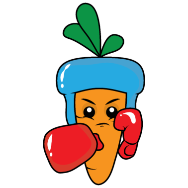 Motiv Karotte Boxer Cartoon
