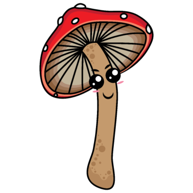 Motiv Roter Pilz-Cartoon
