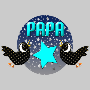 Motiv Papa werden Vatertag Familie Sternenhimmel Raben