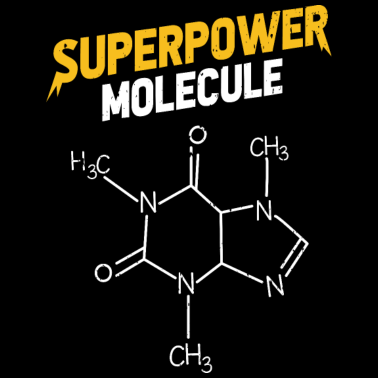 Motiv Caffeine Superpower Molecule Geschenk